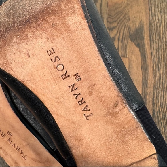 Taryn Rose Tampa Black Leather Pointed Toe Heeled Booties size 8 - Picture 7 of 7